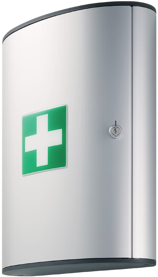 Durable First Aid Box L, Design-Erste-Hilfe-Kasten, Silber