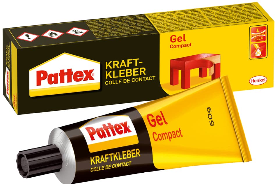 Pattex Kraftkleber Gel Compact, Lösemittelhaltig, 50 G Tube