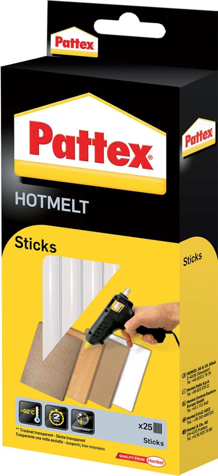 Pattex Heißklebepatrone Hot Sticks, Rund, 500 G, Transparent