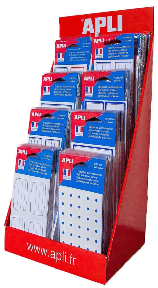 Apli Sortiment Buchetiketten, Im Display