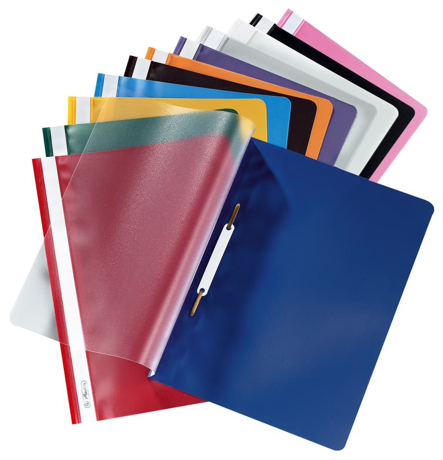 Herlitz Schnellhefter, Din A4, Aus Pp-Folie, Farbig Sortiert