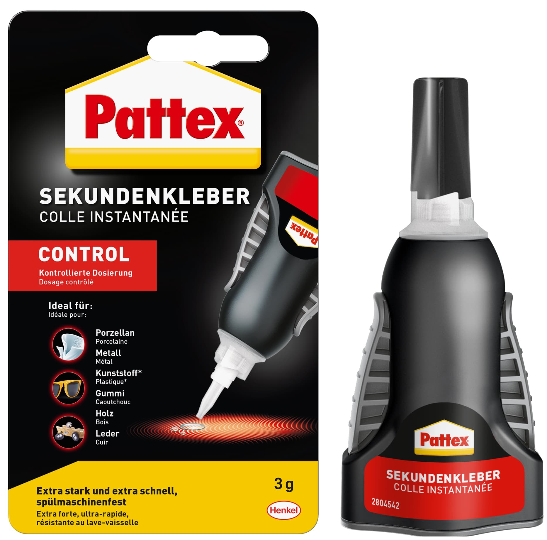 Pattex Sekundenkleber Control, 3 G Flasche
