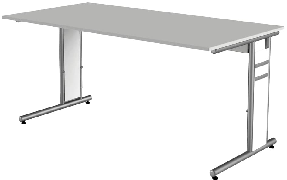 Kerkmann Schreibtisch Form 4, (B)1.600 Mm, Lichtgrau