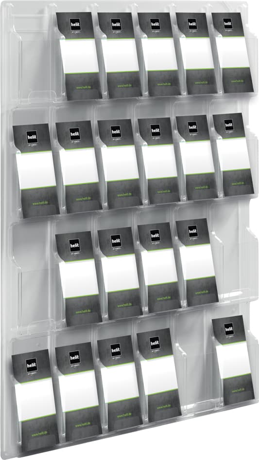 Helit Wanddisplay , The Clearly, , 12 X 1/3 Din A4 Hoch