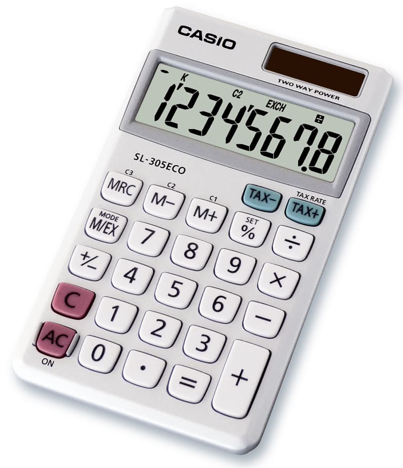 Casio Taschenrechner Sl-305 Eco, Solar-/ Batteriebetrieb