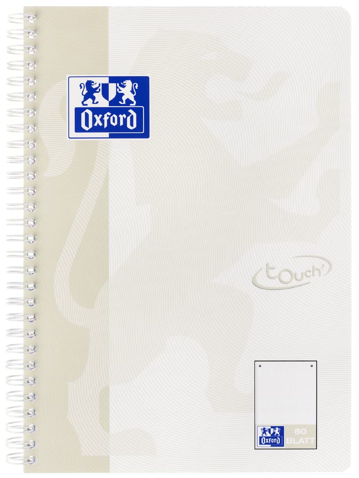 Oxford Collegeblock Touch, B5, Kariert, 80 Blatt, Meerblau