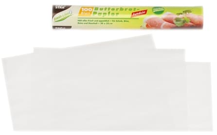 Papstar Butterbrotpapier, (B)250 X (L)300 Mm, Weiß