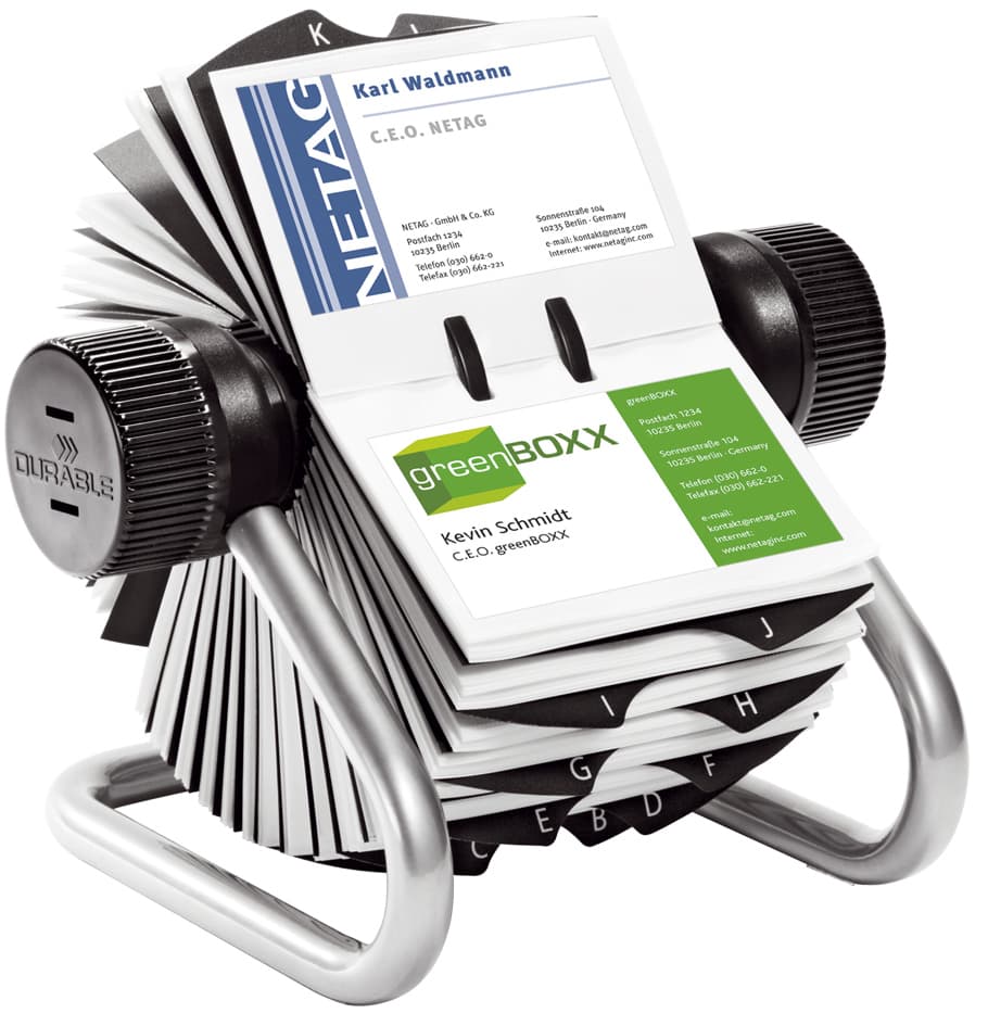 Durable Visitenkartenkartei Visifix, Silber