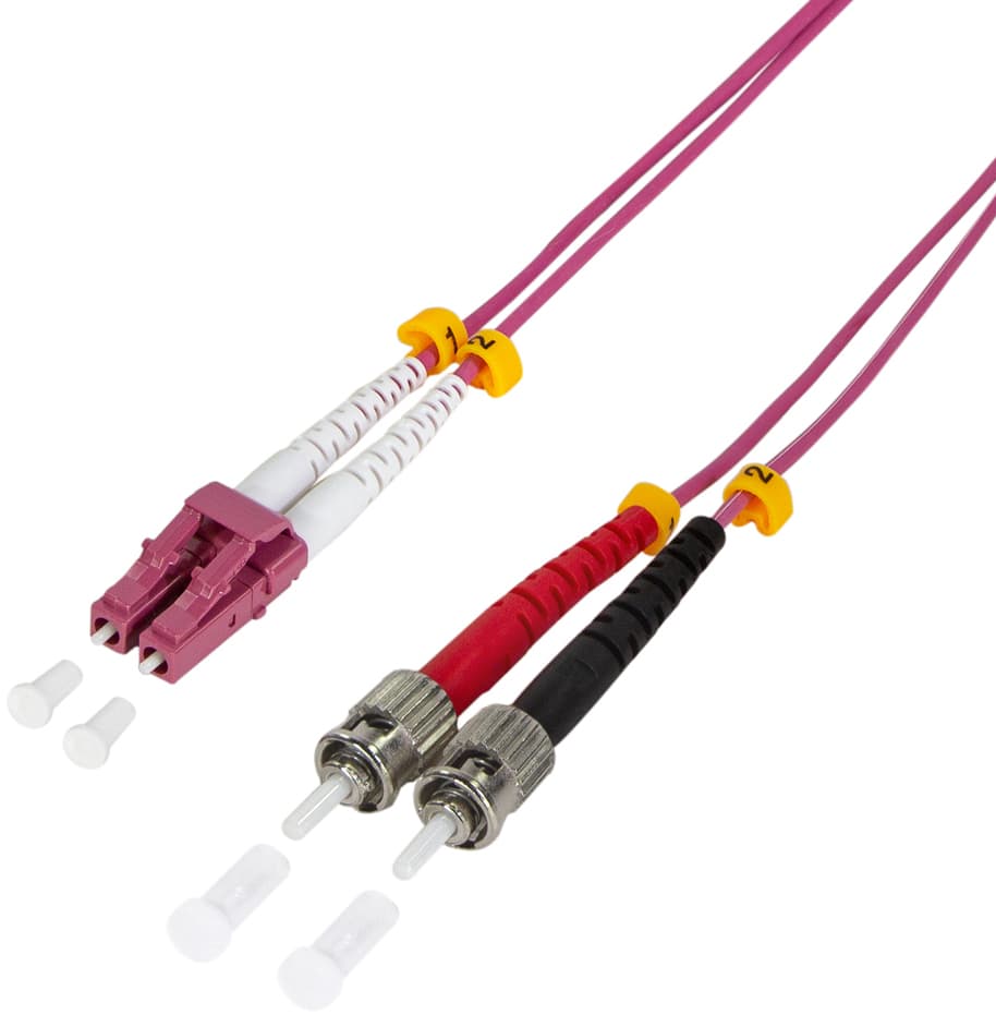 Logilink Lwl Patchkabel, Lc-Duplex - 2 X St, Om4, 5,0 M