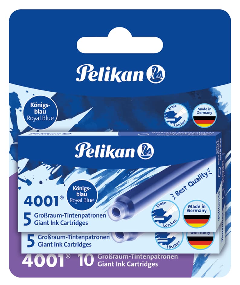 Pelikan Großraum-Tintenpatronen 4001 Gtp/5, Königsblau