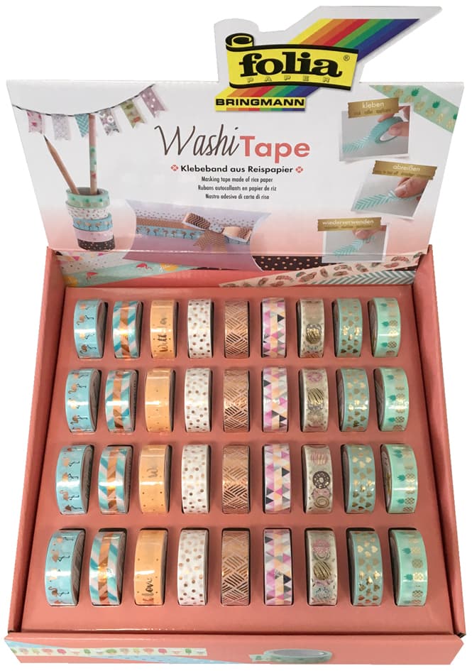 Folia Deko-Klebeband Washi-Tape Hotfoil, Thekendisplay