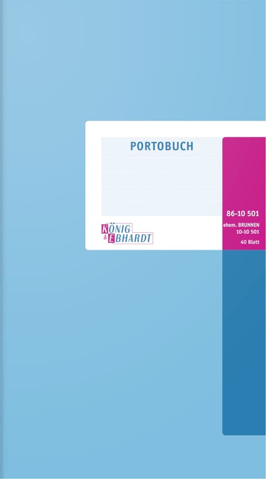 König & Ebhardt Portobuch, 165 X 297 Mm, 40 Blatt