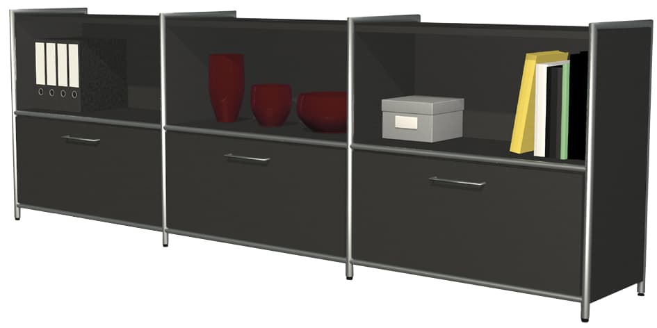 Kerkmann Sideboard Artline, 2 Ordnerhöhen, 3 Schubladen