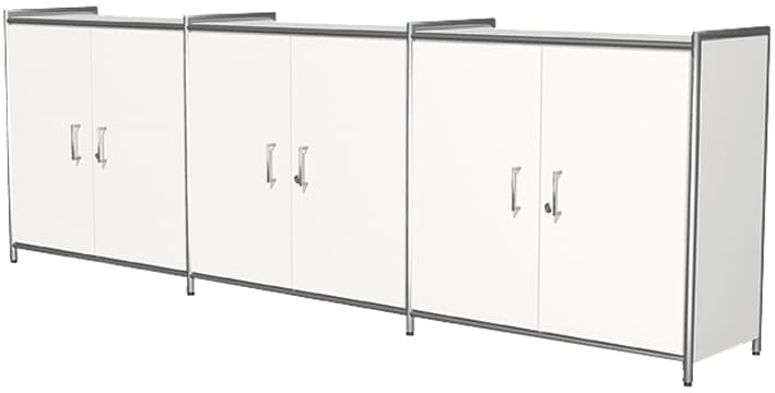 Kerkmann Sideboard Artline, 2 Ordnerhöhen, 6 Türen, Weiß