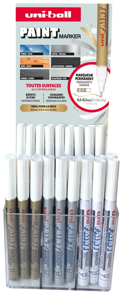 Uni-Ball Permanent-Marker Paint Px203, 36er Display