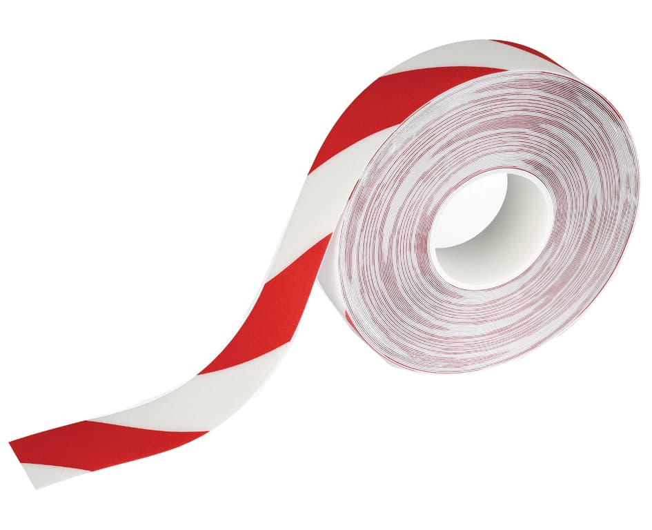Durable Bodenmarkierungsband Duraline Strong, Rot / Weiß