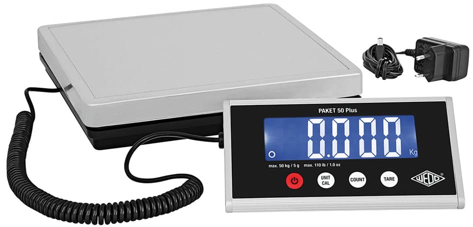 Wedo Elektronische Paketwaage Paket 50 Plus, 50 Kg