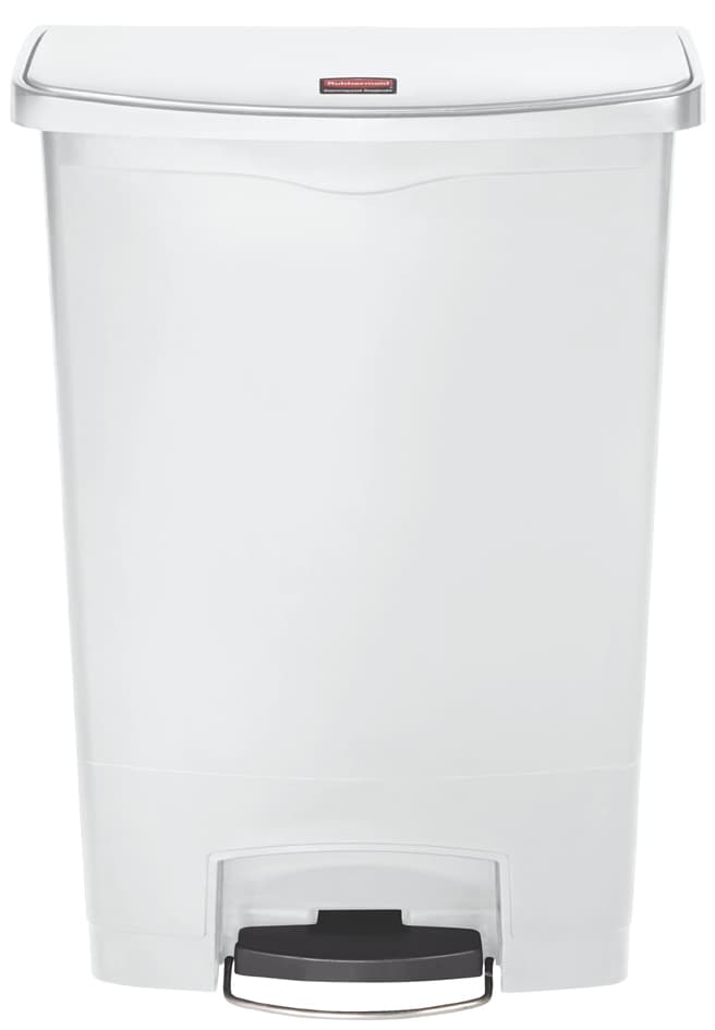 Rubbermaid Tret-Abfalleimer Slim Jim, 90 Liter, Weiß