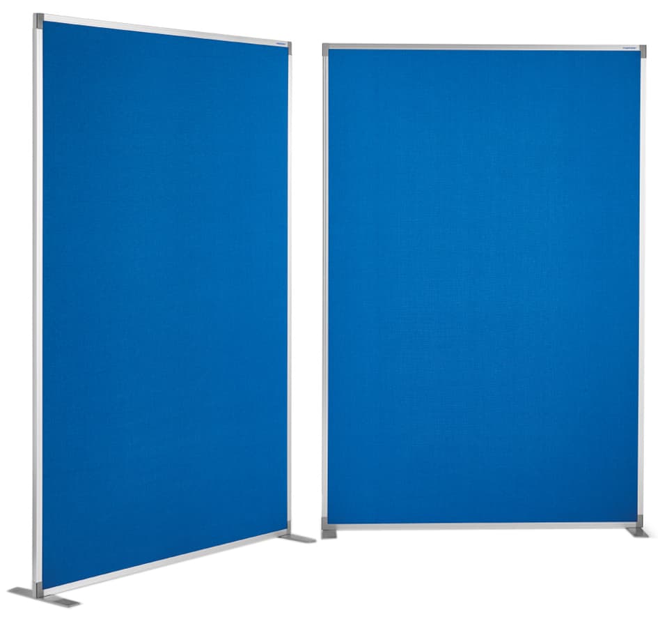 Magnetoplan Raumteiler Textil, Blau, Mit Aluminiumrahmen