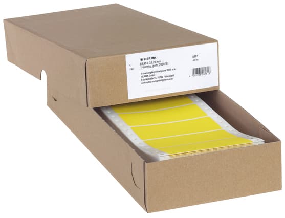 Herma Computeretiketten Endlos, 88,9x35,7 Mm, 1-Bahnig, Gelb