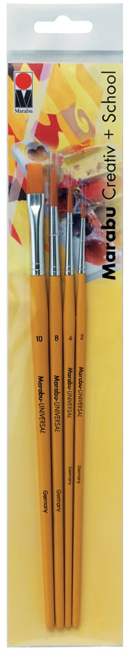 Marabu Synthetikhaarpinsel-Set Universal , Creativ + School,