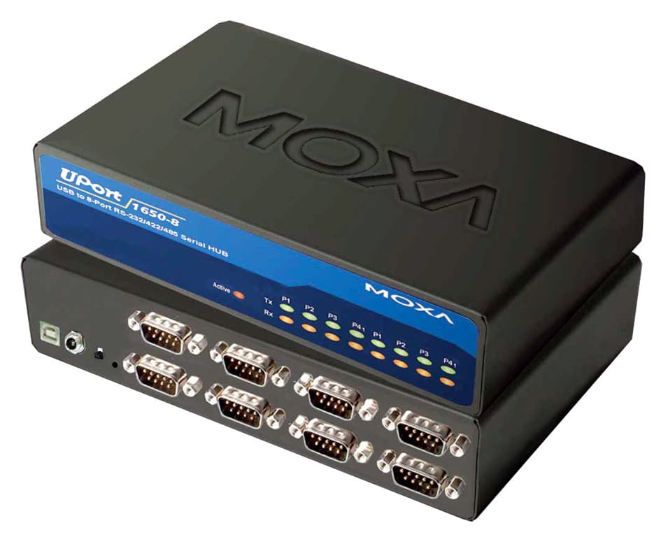Moxa Usb 2.0 Auf Rs-232/422/485 Hub, 8-Fach, Desktop