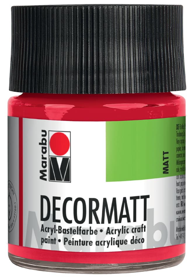 Marabu Acrylfarbe , Decormatt, , Schwarz, 50 Ml, Im Glas