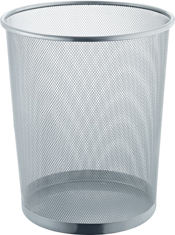 Helit Papierkorb , The Circle Network, , 15 Liter, Silber