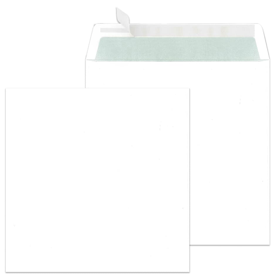 Mailmedia Briefumschläge , Zack & Klapp, , 220x220 Mm, Weiß