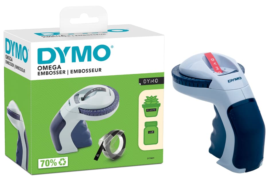 Dymo Prägegerät Omega, Farbe: Hellblau