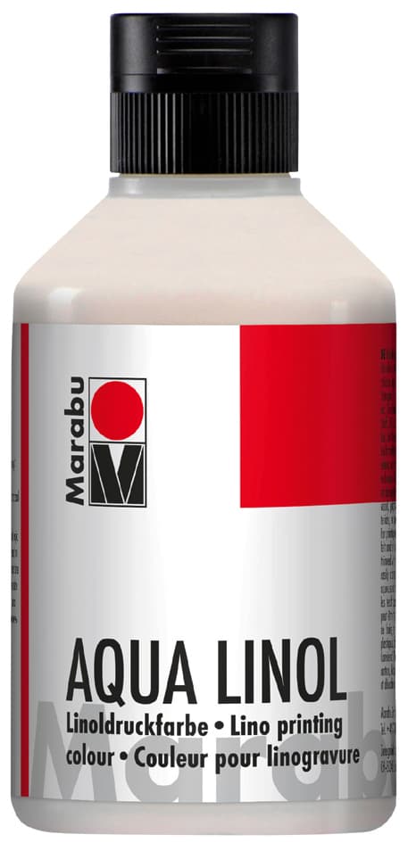 Marabu Aqua-Linoldruckfarbe, Weiß, 250 Ml