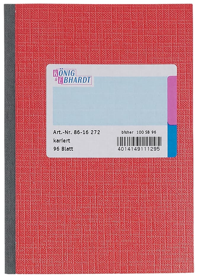 König & Ebhardt Kladde, Din A6, 96 Blatt, Kariert