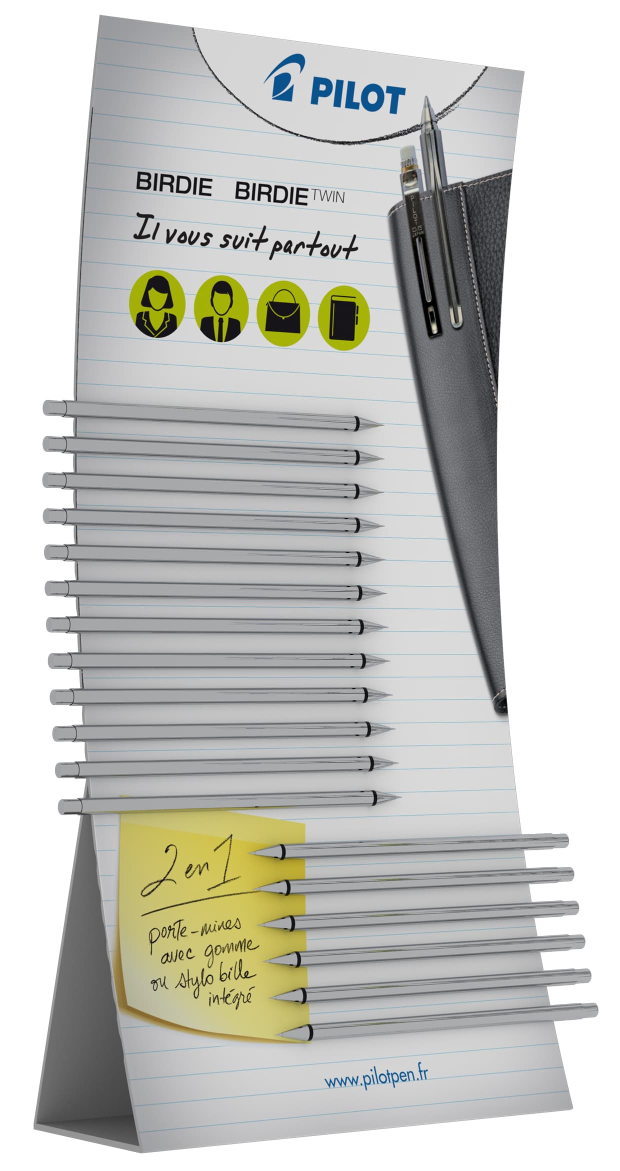 Pilot Multifunktionsstift Birdie Twin, 18er Display