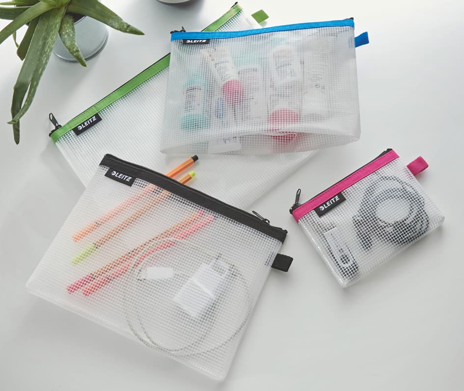 Leitz Reißverschlusstasche Wow Traveller, 4er Set