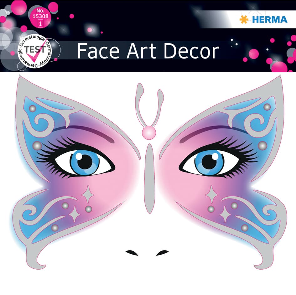 Herma Face Art Sticker Gesichter , Butterfly,