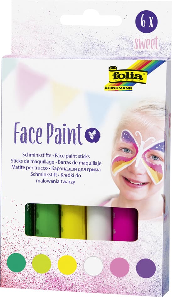 Folia Schminkstifte Face Paint Set Sweet