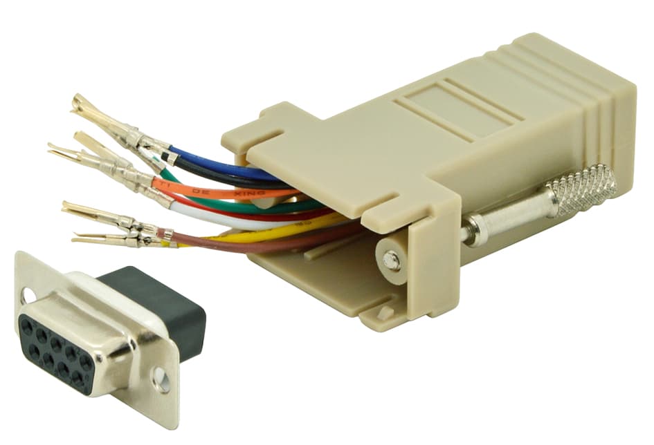 Digitus Rs 232 Adapter, Db9 Kupplung - Rj45 Kupplung, Beige