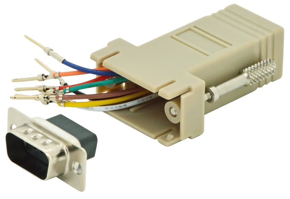 Digitus Rs 232 Adapter, Db9 Stecker - Rj45 Kupplung, Beige