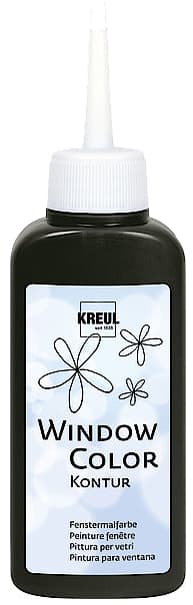 Kreul Window Color Konturenfarbe, Schwarz, 80 Ml