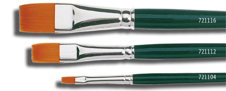 Kreul Haarpinsel Hobby Line Basic, Nylon, Flach, Gr. 14