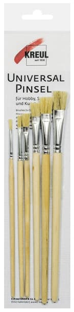Kreul Borstenpinsel-Set Hobby Line , Schule + Freizeit,