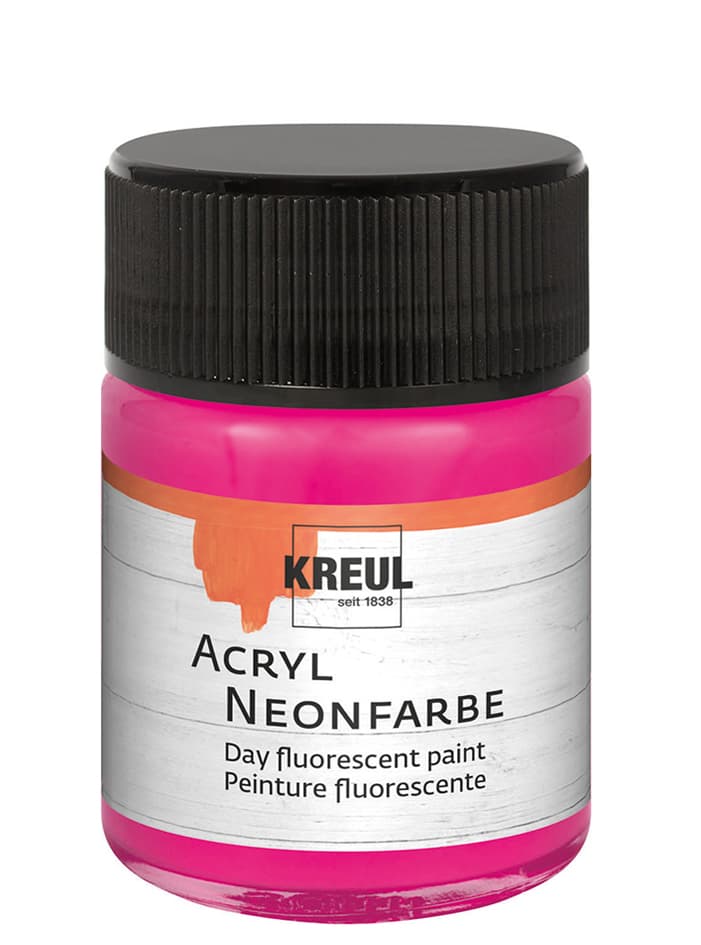 Kreul Acryl-Neonfarbe Im Glas, Neongelb, 50 Ml