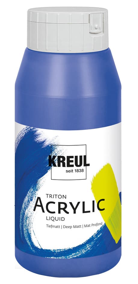 Kreul Acrylfarbe Triton Acrylic Liquid, Weiß, 750 Ml