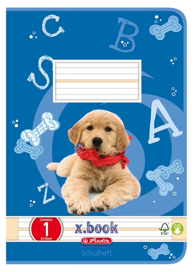 Herlitz Schulheft X.Book, Din A5, Lineatur 2 / Liniert