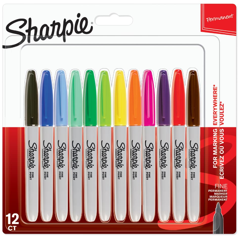 Sharpie Permanent-Marker Fine, 12er Blisterkarte