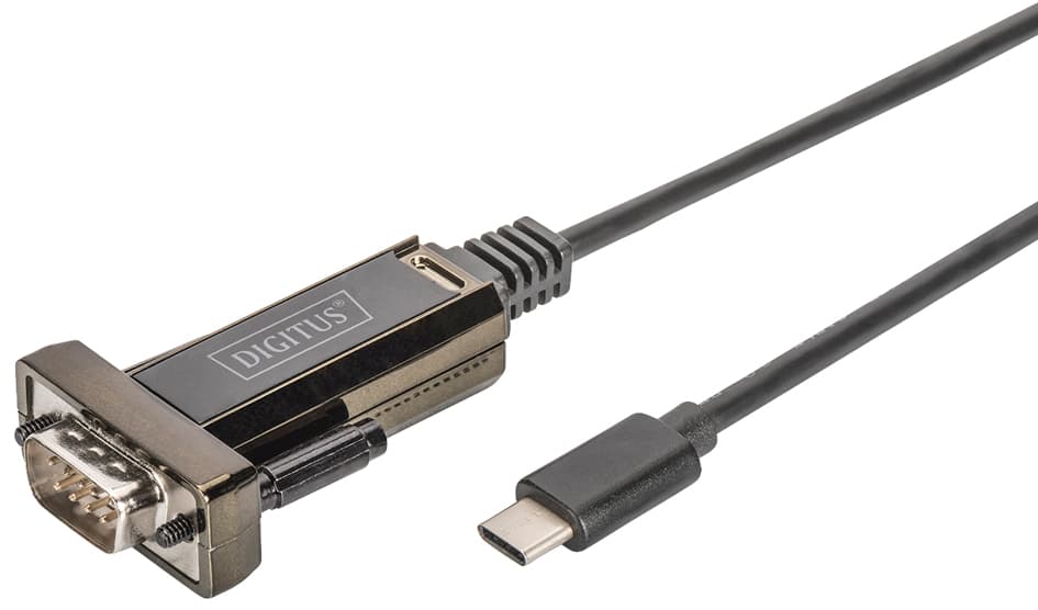 Digitus Usb 2.0 Adapter, Usb-C - Rs232, Schwarz
