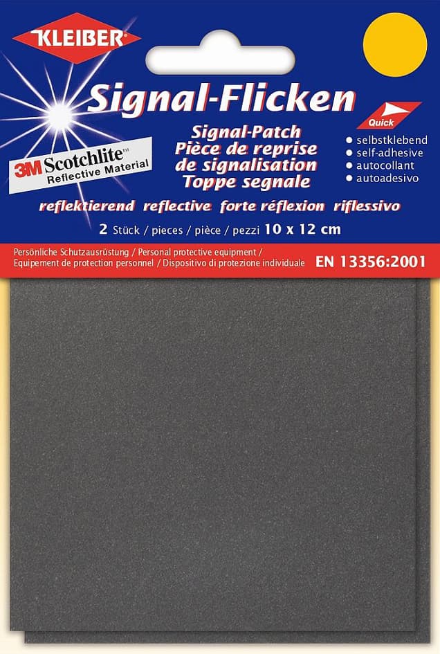 Kleiber Sicherheits-Flicken, (B)100 X (H)120 Mm, Silber