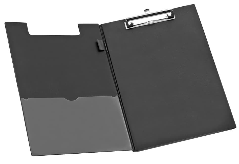 Wonday Klemmbrett-Mappe, Din A4, Pvc-Folie, Schwarz