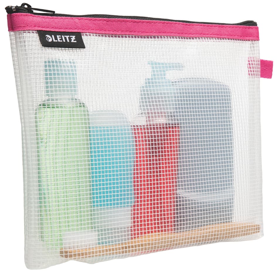 Leitz Kosmetiktasche Wow Traveller, Transparent/Schwarz