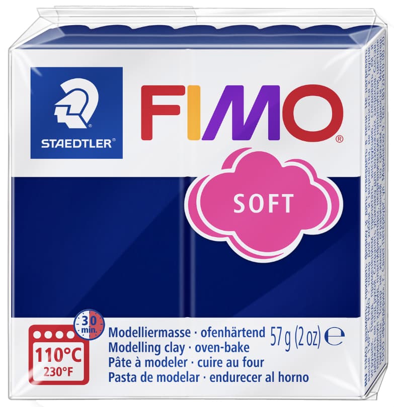 Fimo Soft Modelliermasse, Ofenhärtend, Windsorblau, 57 G